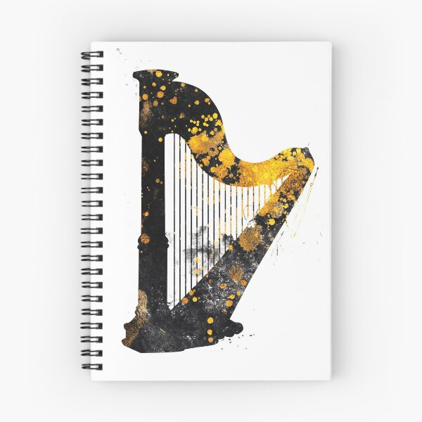 Item preview, Harp music art gold and black #harp #music designed and sold by JBJart.