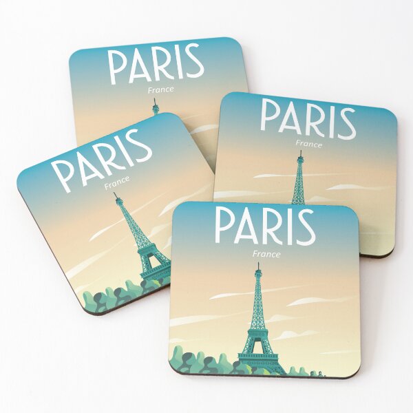 Item preview, Paris france travel poster wall art print illustration designed and sold by Arctic frame studio.