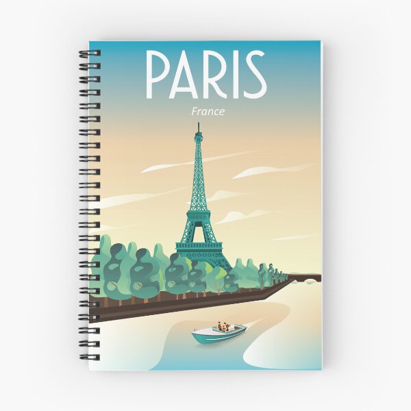 Item preview, Paris france travel poster wall art print illustration designed and sold by Arctic frame studio.