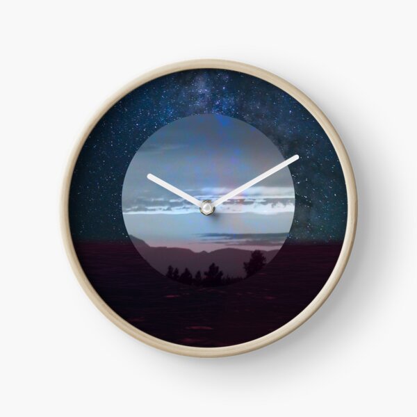Vaporwave Ocean Sunset Clock