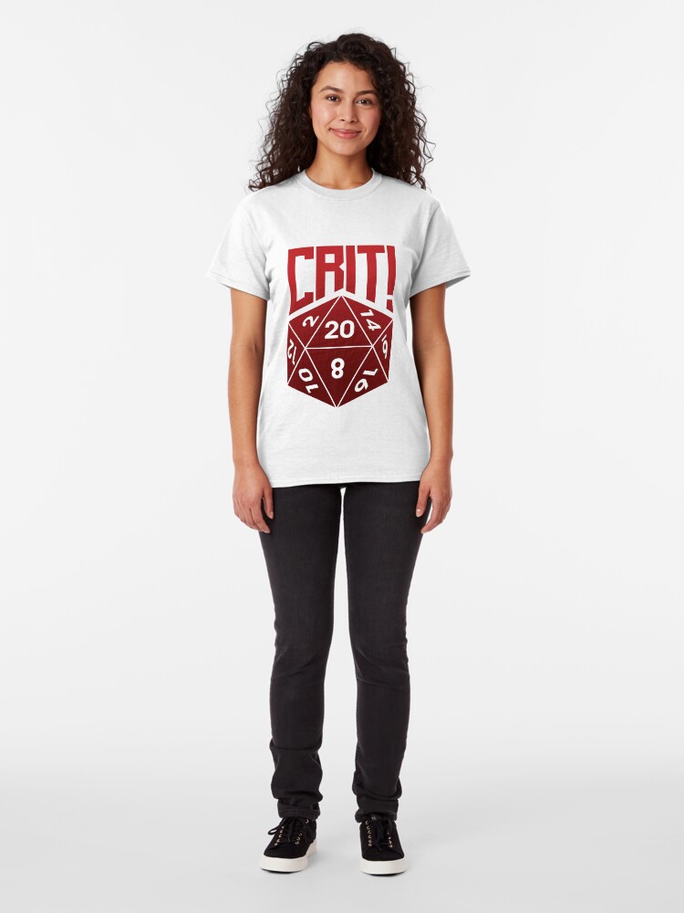 Alternate view of Crit Success - Red Classic T-Shirt