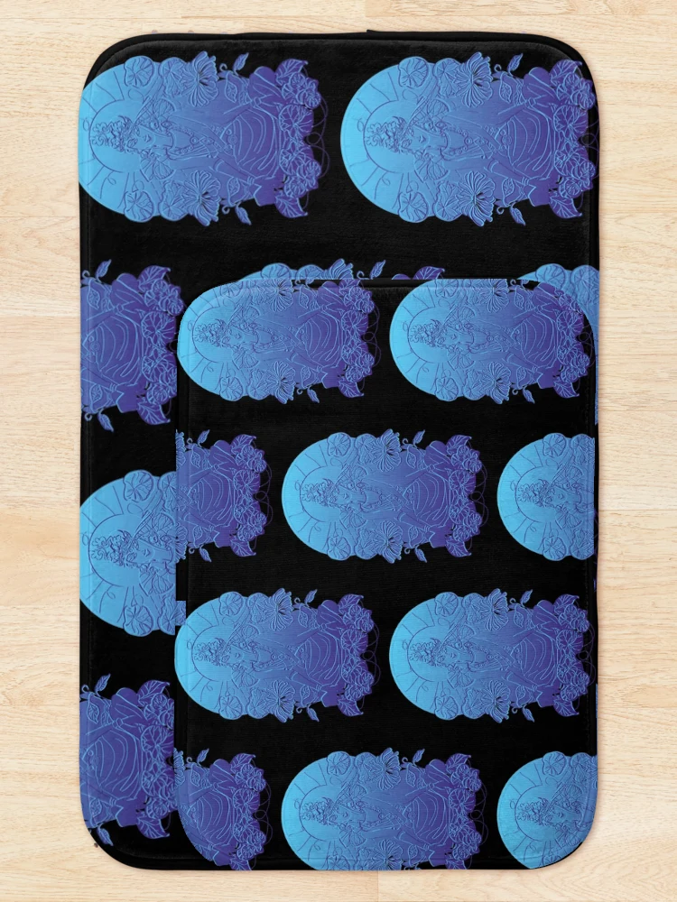 Thumbnail 5 of 6, Bath Mat, blue designed and sold by InfinitePathArt.