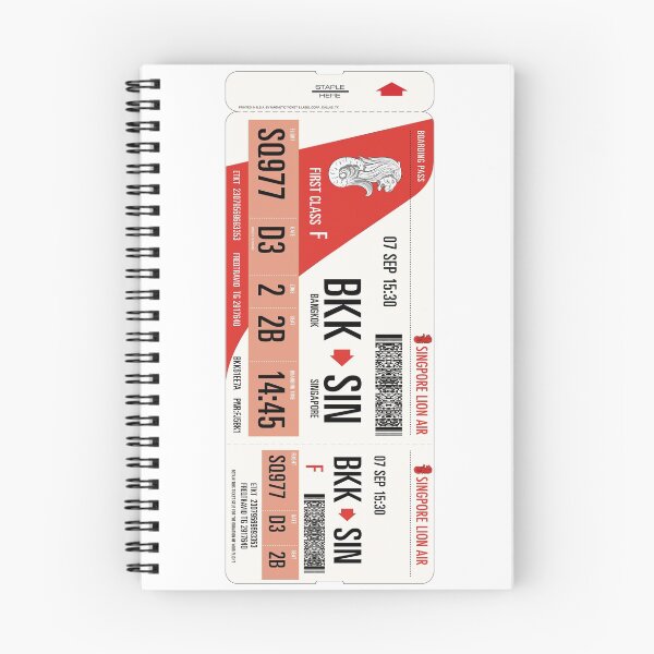 Item preview, Authentic Airline Boarding Pass to Singapore designed and sold by travelwitheric.