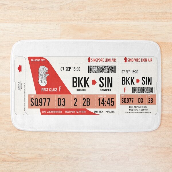 Item preview, Authentic Airline Boarding Pass to Singapore designed and sold by travelwitheric.