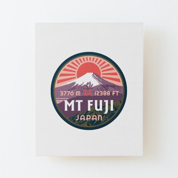 Mount Fuji Wood Mounted Print