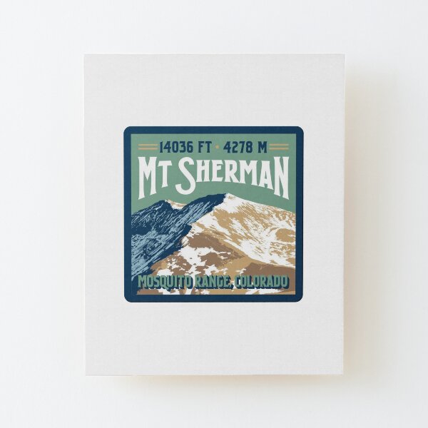 Mount Sherman Wood Mounted Print