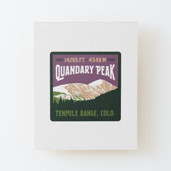 Quandary Peak Wood Mounted Print
