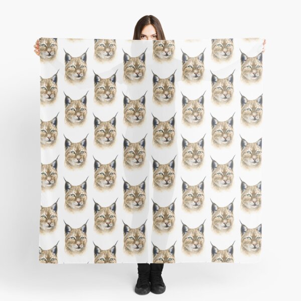Watercolor Lynx Scarf