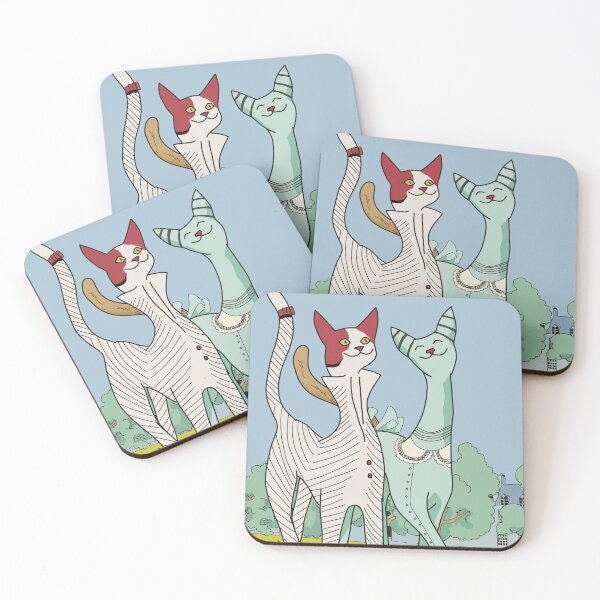 Item preview, Francis and Clara, Art Deco Cats designed and sold by sneercampaign.