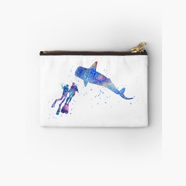 Item preview, Scuba diver, blue whale shark, scuba couple designed and sold by Rosaliartbook.