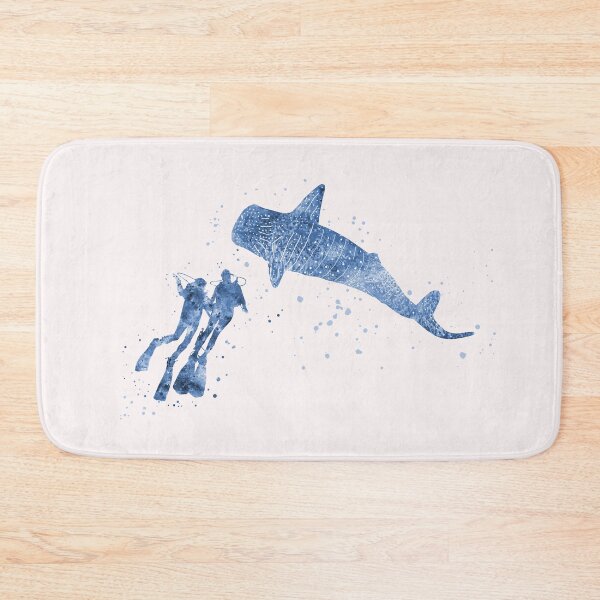 Item preview, Scuba diver, blue whale shark, scuba couple designed and sold by Rosaliartbook.