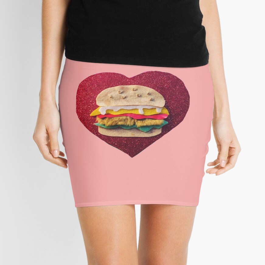 Fur Burger Mini Skirt