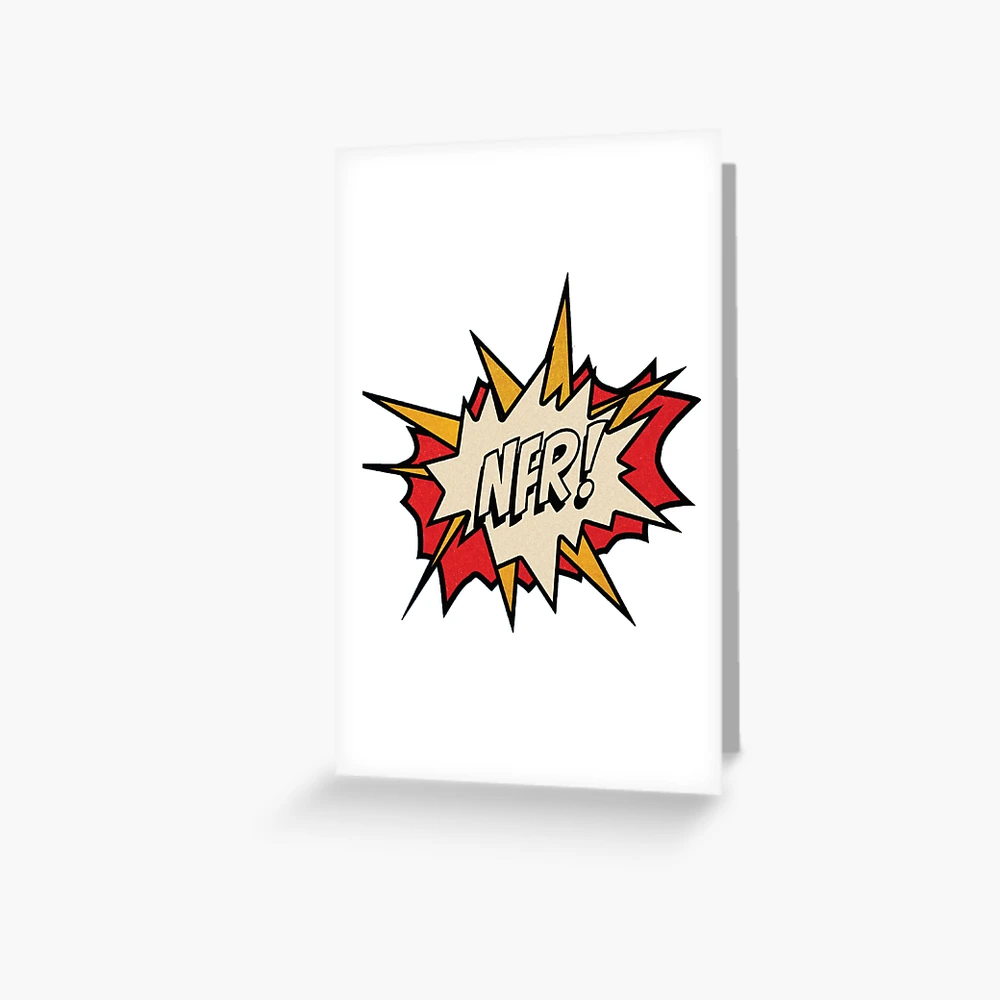 NFR! logo - White Greeting Card for Sale by KaiDee