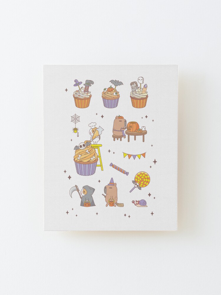 Alternate view of Bubu the Guinea Pig, Halloween Party Mounted Print