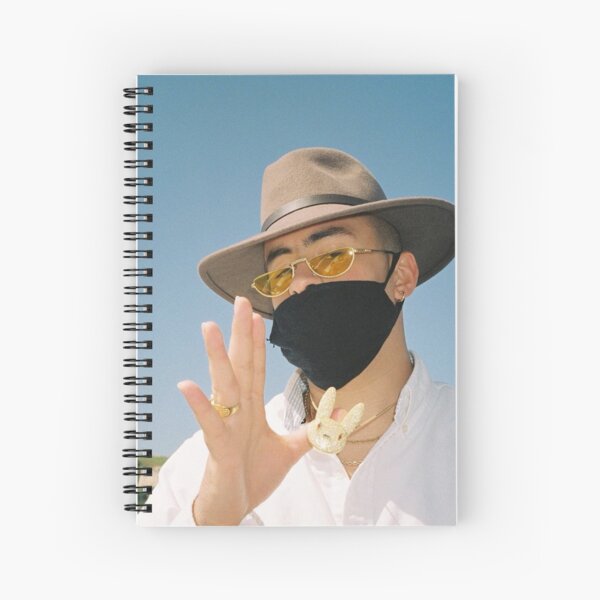 BAD BUNNY Oasis Gold Chain Spiral Notebook