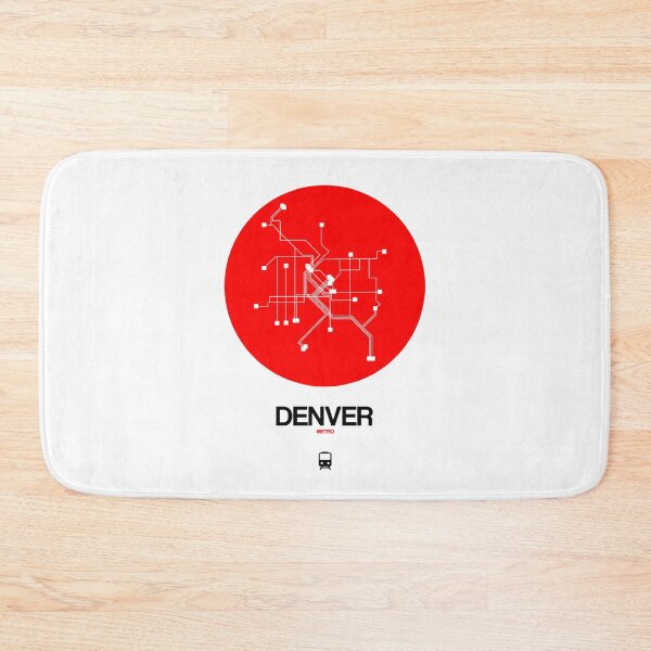 Item preview, Denver Red Subway Map designed and sold by Irina March.