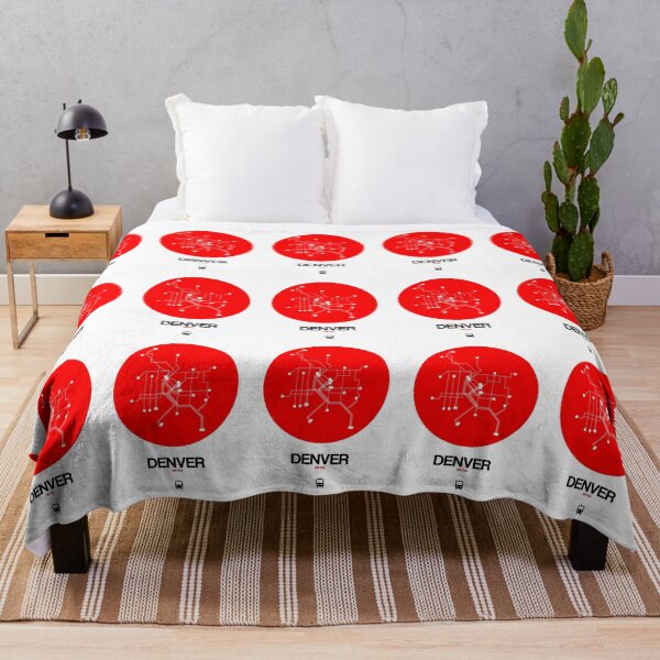 Item preview, Denver Red Subway Map designed and sold by Irina March.