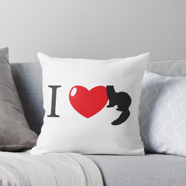 Item preview, I HEART ferret (I love ferrets!)  designed and sold by thetypographer.
