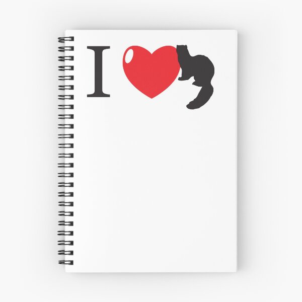 Item preview, I HEART ferret (I love ferrets!)  designed and sold by thetypographer.