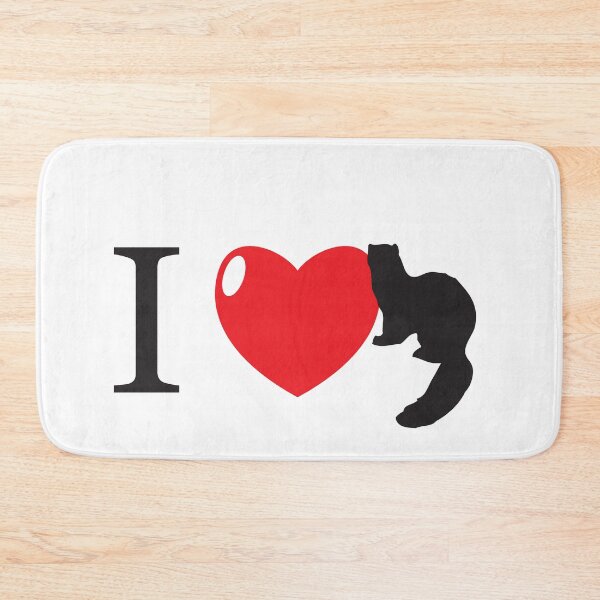 Item preview, I HEART ferret (I love ferrets!) designed and sold by thetypographer.