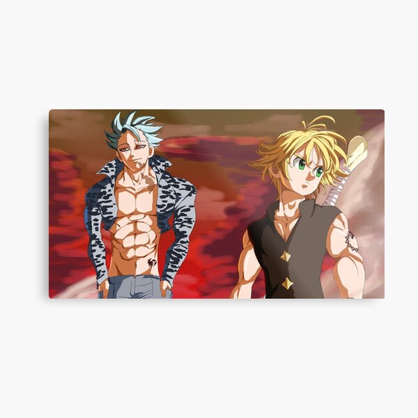 Meliodas x Ban Seven Deadly Nanayu Sins No Taizai Metal Print