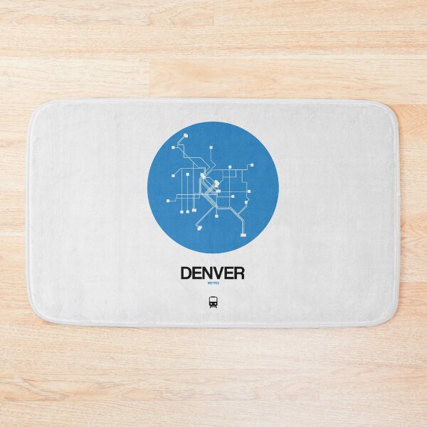 Item preview, Denver Blue Subway Map designed and sold by Irina March.
