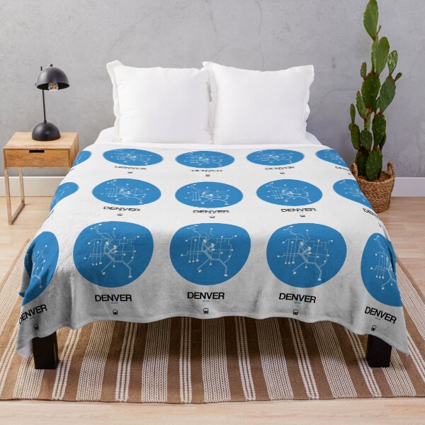 Item preview, Denver Blue Subway Map designed and sold by Irina March.