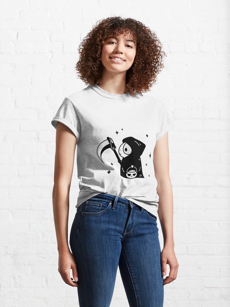 Alternate view of Bubu the Guinea pig, Little Grim Reaper Classic T-Shirt