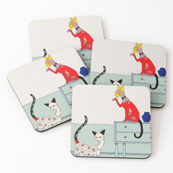Item preview, Fitzgerald and Elouise, Art Deco Cats designed and sold by sneercampaign.