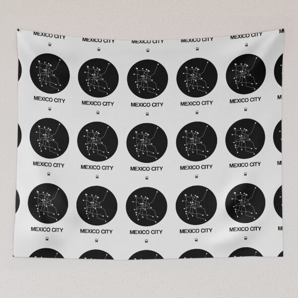 Item preview, Mexico City Black Subway Map designed and sold by Irina March.