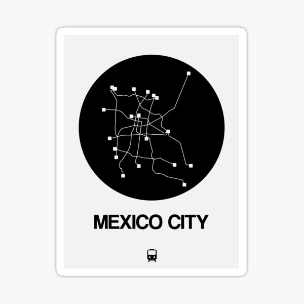 Item preview, Mexico City Black Subway Map designed and sold by Irina March.