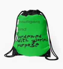 Burdened With Glorious Purpose Drawstring Bag