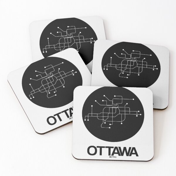 Item preview, Ottawa Black Subway Map designed and sold by Irina March.