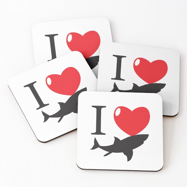 Item preview, I HEART shark (I love sharks!)  designed and sold by thetypographer.