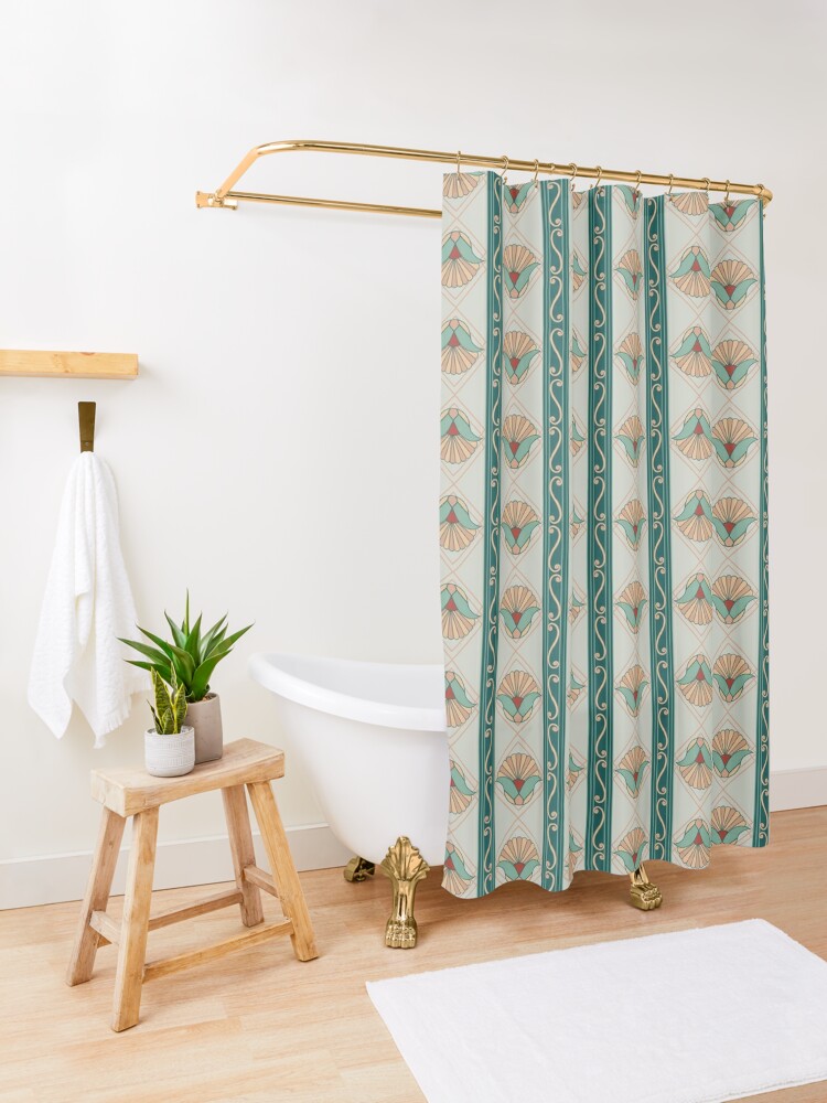 "1920s Stripe Art Deco" Shower Curtain by karwilbedesigns | Redbubble