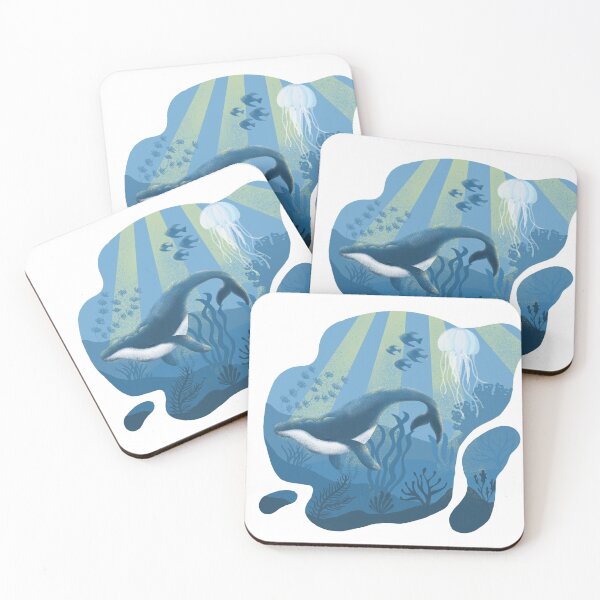 Item preview, Underwater sea creatures, whale, Jellyfish designed and sold by Clementine05.