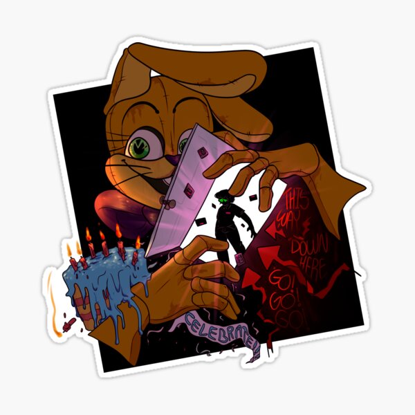 Glitchtrap Plush Sticker for Sale by chronodia