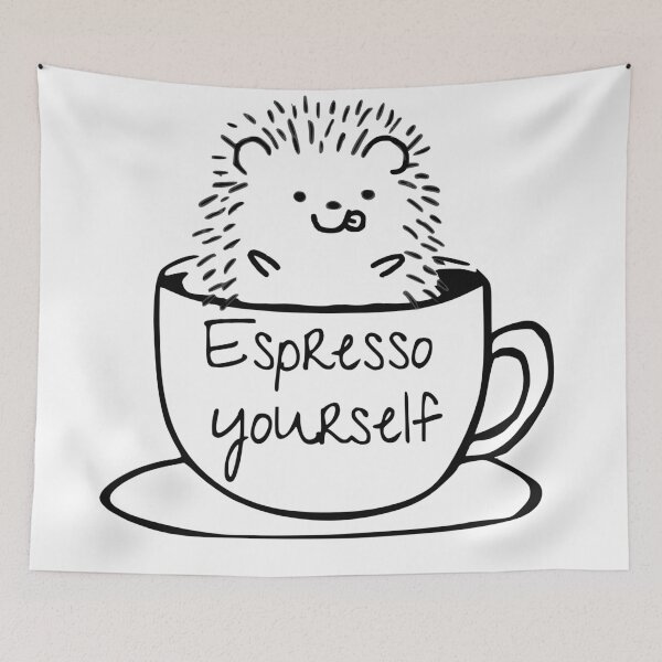 Item preview, Espresso Yourself Hedgehog designed and sold by CELLAR-D00R.