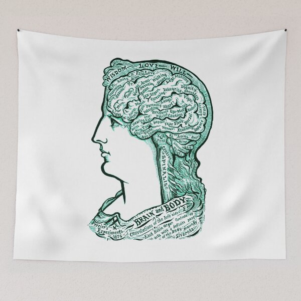 Item preview, brain and body illustration print designed and sold by printzshop.