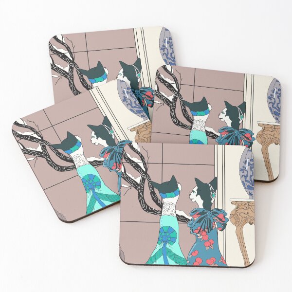 Item preview, Myrtle and Effie, Art Deco Cats designed and sold by sneercampaign.