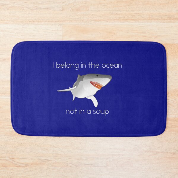 Item preview, I Belong in The Ocean and Not in A Soup - Save the Sharks Stop Finning designed and sold by ColorFlowArt.