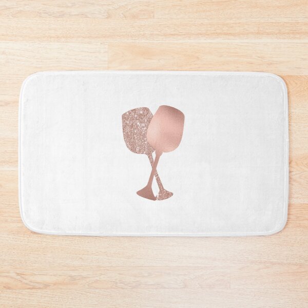 Item preview, Rose Gold Girly Wine Glasses  designed and sold by ColorFlowArt.