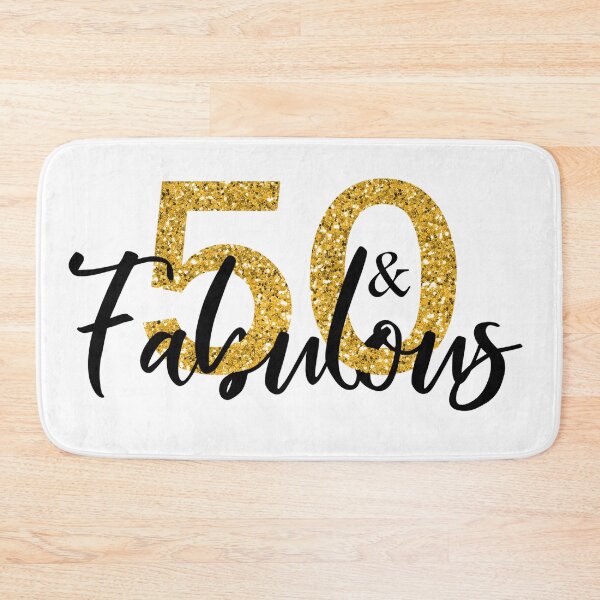 Item preview, 50 Fifty and Fabulous Gold Glitter  designed and sold by ColorFlowArt.