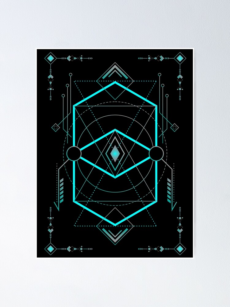 Alien Symbol Heilige Geometrie Poster Von Kingersdesigns Redbubble