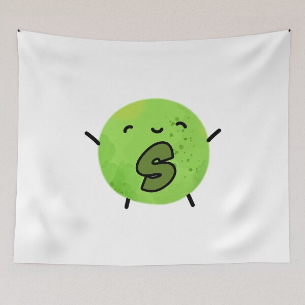 Item preview, Alphabet Letter S Pea Happy          designed and sold by kidsmonogram.