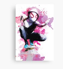 Spider-Gwen - Splatter Art Canvas Print