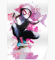 Spider-Gwen - Splatter Art Poster