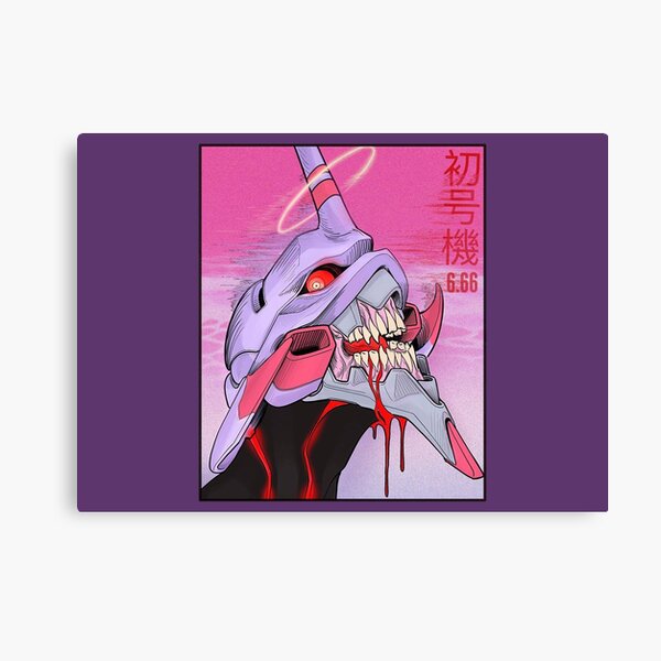 Evangelion Eva 01 Canvas Print By Hachimon Redbubble
