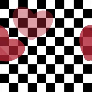 Artwork thumbnail, Heart Checkered Pattern by RoserinArt