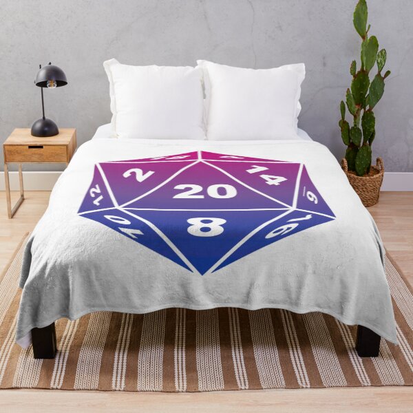 Item preview, Bandera del orgullo bisexual / biromanía D20 Dungeons & Dragons Dice designed and sold by ArielleJane.